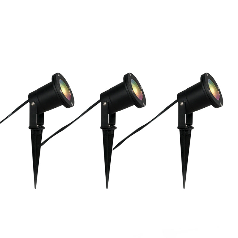 QAZQA Set van 3 smart tuinspots zwart incl. snoer en stekker 230cm