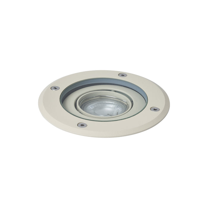 QAZQA Moderne grondspot beige GU10 50mm verstelbaar IP65 - Delux