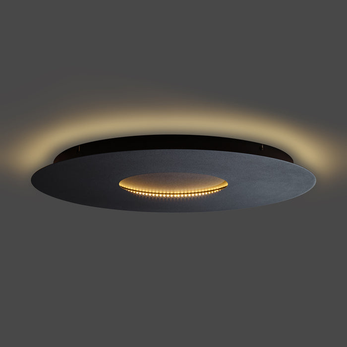 QAZQA Moderne plafondlamp zwart 60cm incl. LED 3-staps dimbaar -