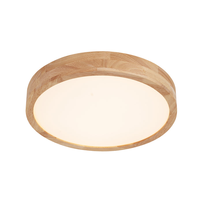 QAZQA Scandinavische plafondlamp hout 40cm incl. LED dimbaar - Pecker