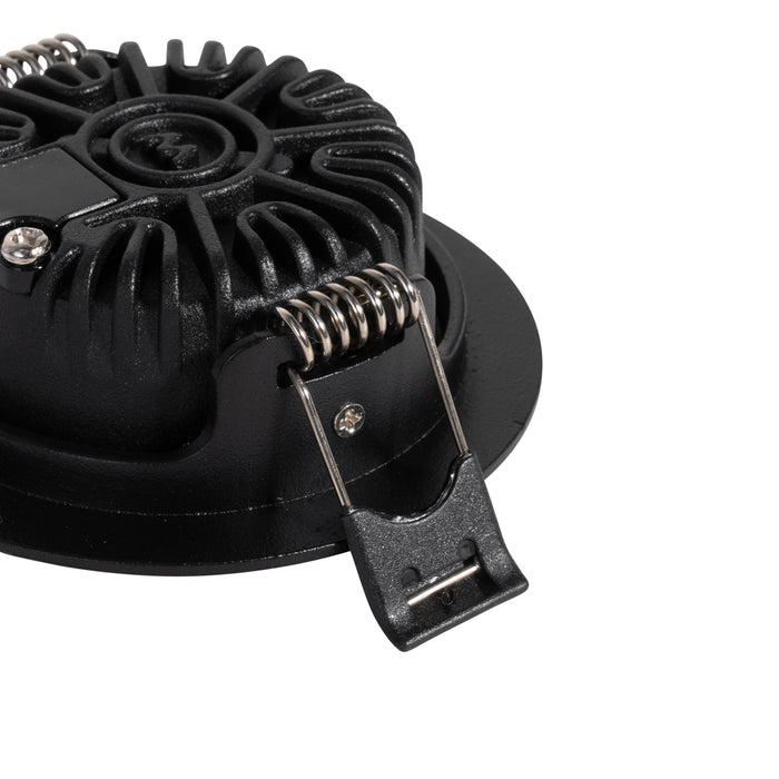 QAZQA Set van 6 inbouwspots zwart kantelbaar 8,2cm incl. LED dim to