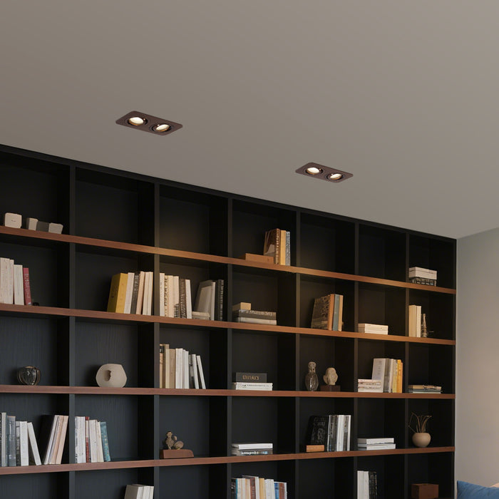 QAZQA Afgeronde inbouwspot donkerbrons GU10 50mm draai- en kantelbaar