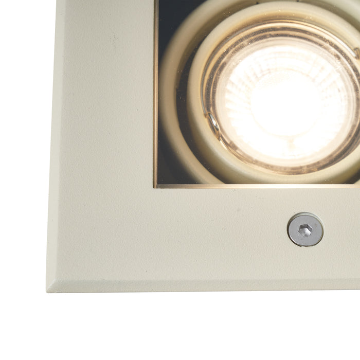 QAZQA Moderne grondspot beige GU10 50mm draai- en kantelbaar IP65 -