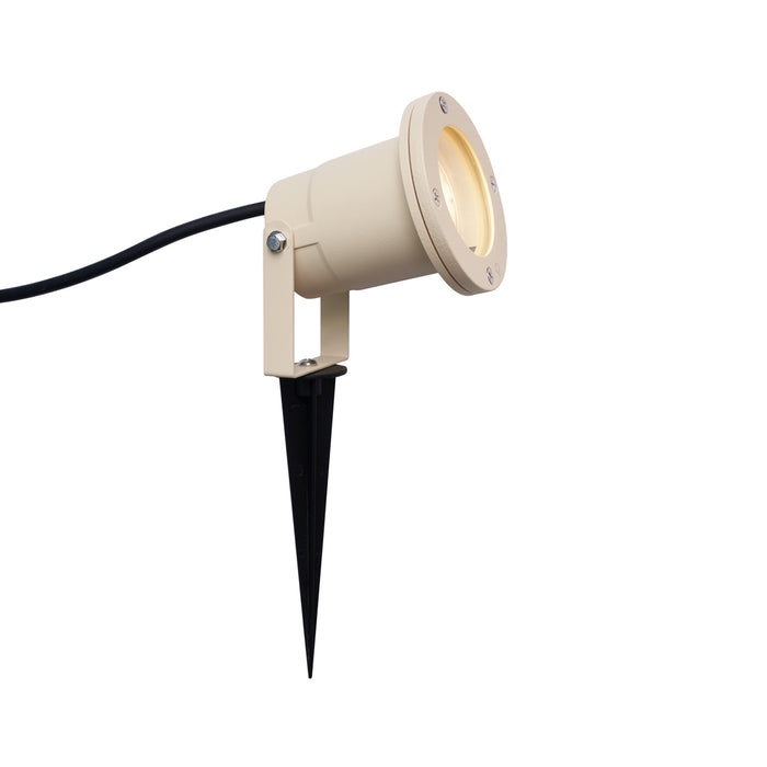 QAZQA Prikspot beige GU10 50mm verstelbaar IP65 incl. snoer en