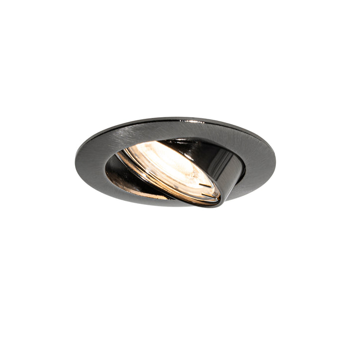 QAZQA Set van 6 moderne inbouwspots gunmetal GU10 50mm rond