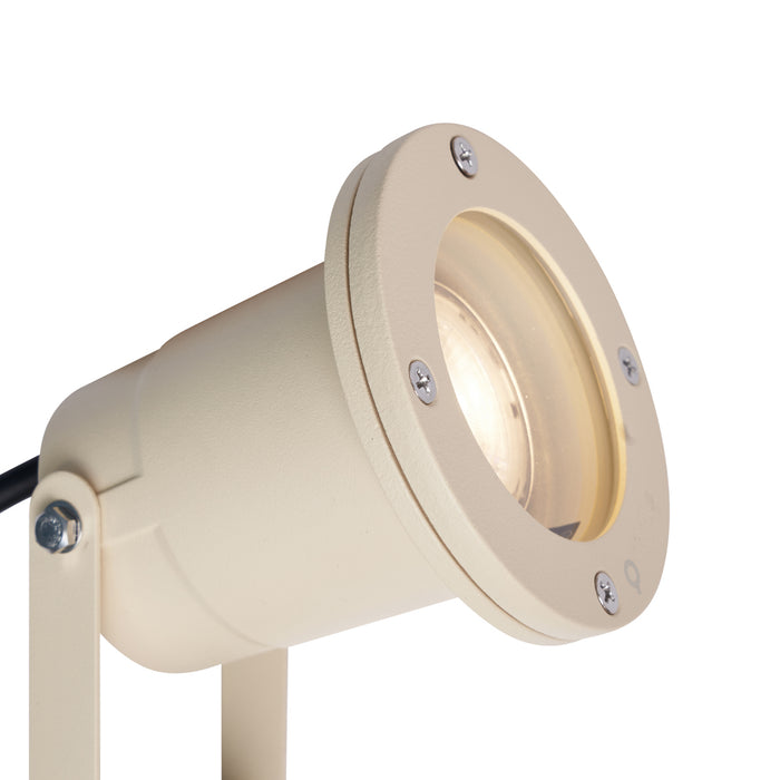 QAZQA Prikspot beige GU10 50mm verstelbaar IP65 incl. snoer en