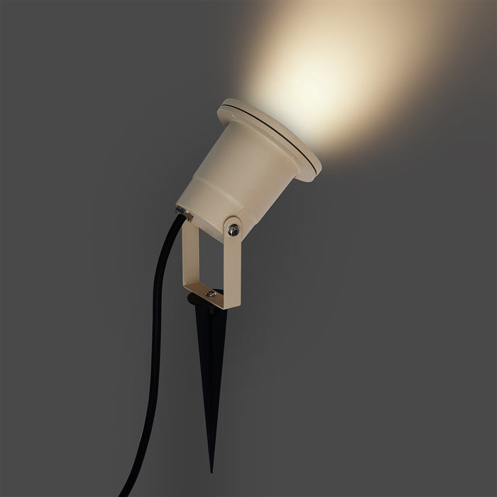 QAZQA Prikspot beige GU10 50mm verstelbaar IP65 incl. snoer en