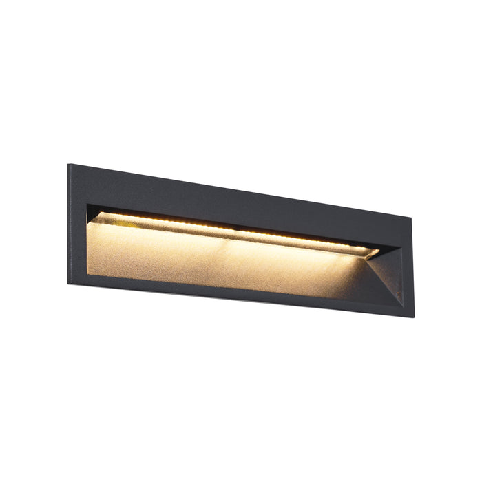 QAZQA Moderne inbouw wandlamp zwart 28cm incl. LED IP65 - Mert