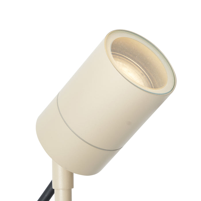 QAZQA Prikspot crème GU10 50mm verstelbaar IP44 incl. snoer en