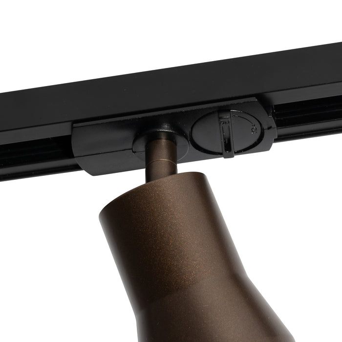 QAZQA Modern railsysteem met 5 spots donker brons 1-fase - Iconic