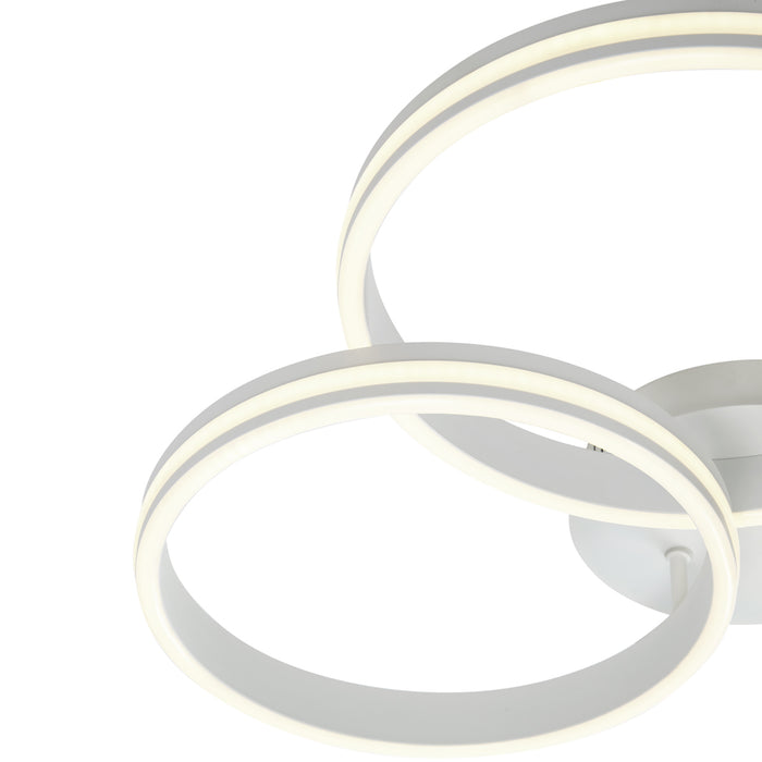 QAZQA Plafondlamp wit incl. LED 3-staps dimbaar 3-lichts - Navara