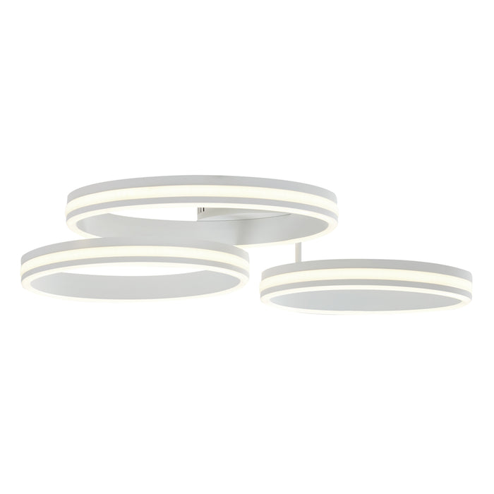 QAZQA Plafondlamp wit incl. LED 3-staps dimbaar 3-lichts - Navara