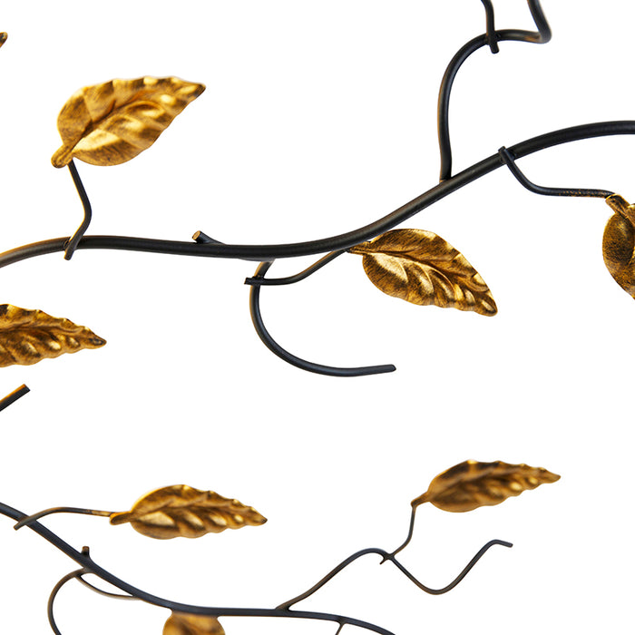 QAZQA Smart plafondlamp zwart met goud 80 cm 4-lichts incl. 4 Wifi