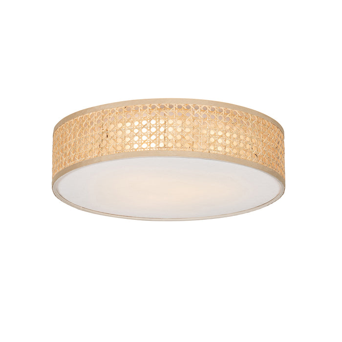 QAZQA Smart plafondlamp rotan 40 cm 3-lichts incl. 3 Wifi P45 -