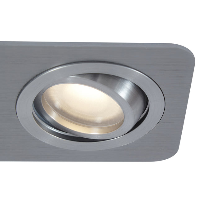 QAZQA Afgeronde inbouwspot gunmetal GU10 50mm draai- en kantelbaar