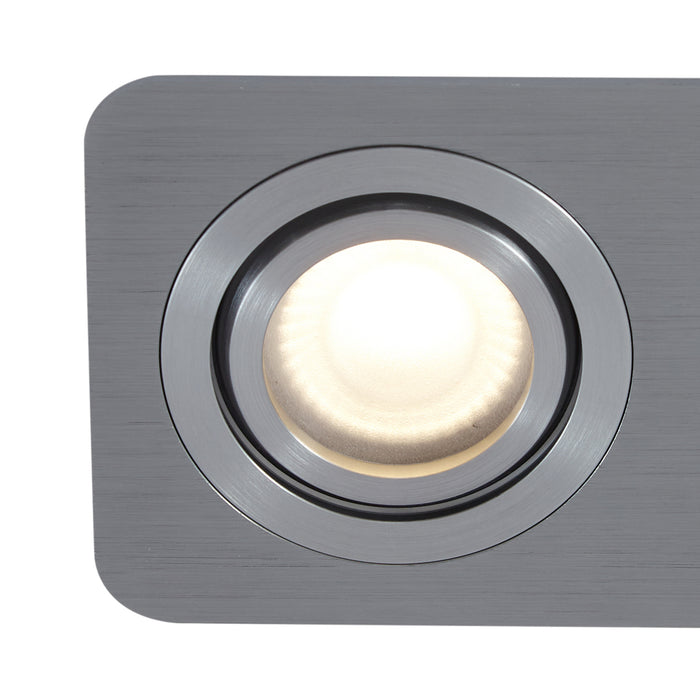 QAZQA Afgeronde inbouwspot gunmetal GU10 50mm draai- en kantelbaar