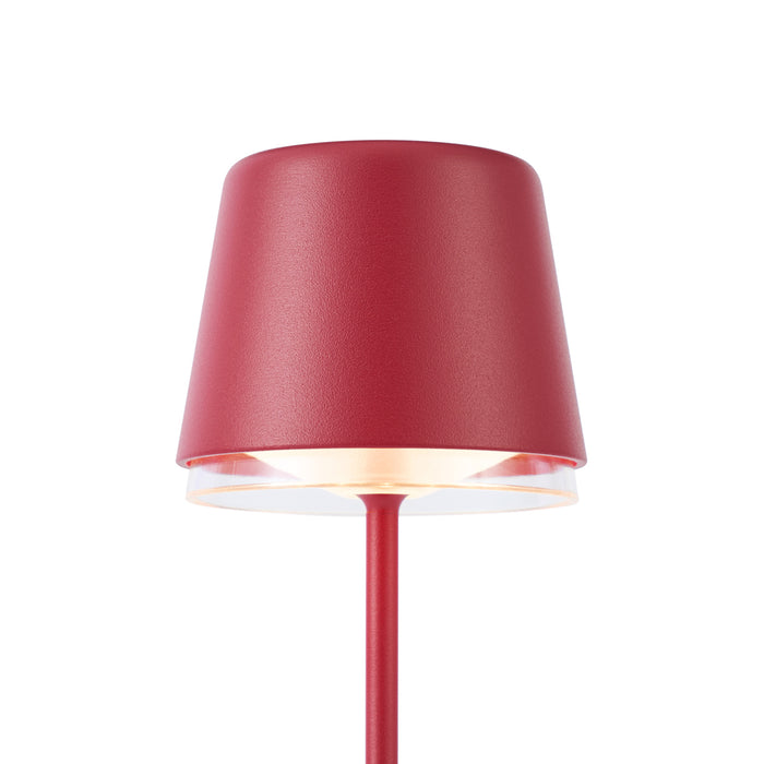 QAZQA Tafellamp rood incl. LED IP65 oplaadbaar met laadstation -