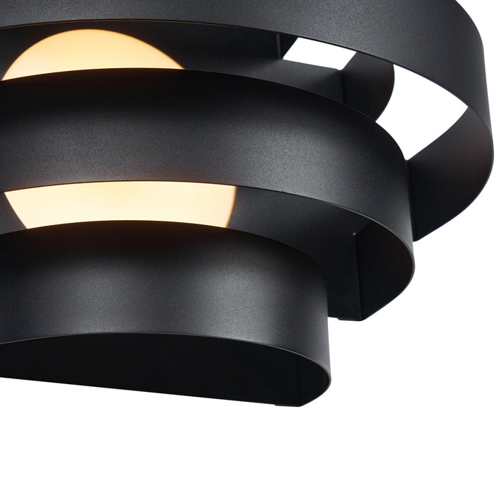 QAZQA Moderne wandlamp zwart incl. LED 3-staps dimbaar - Lines