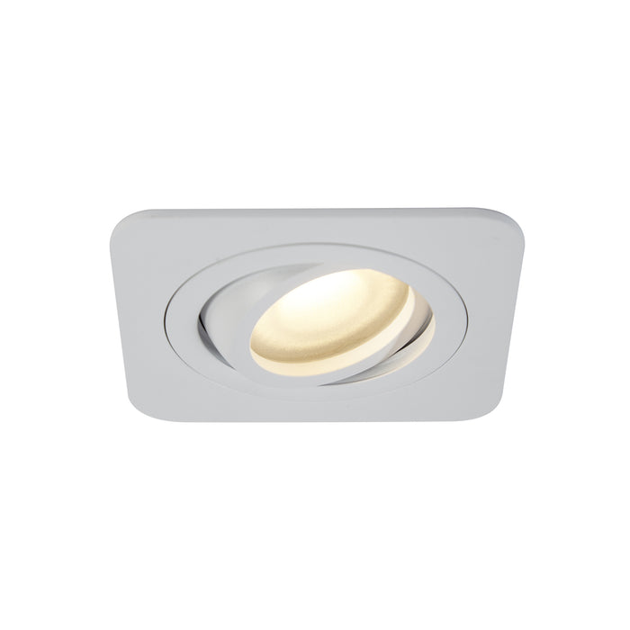 QAZQA Set van 6 afgeronde inbouwspots wit GU10 50mm draai- en