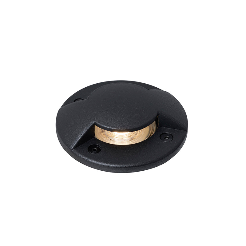 QAZQA Moderne grondspot zwart GU10 50mm 2-lichts effect IP65 - Cellar