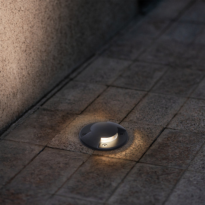 QAZQA Moderne grondspot zwart GU10 50mm 2-lichts effect IP65 - Cellar