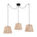 QAZQA Buiten hanglamp zwart met beige kappen van touw 3-lichts IP44 -