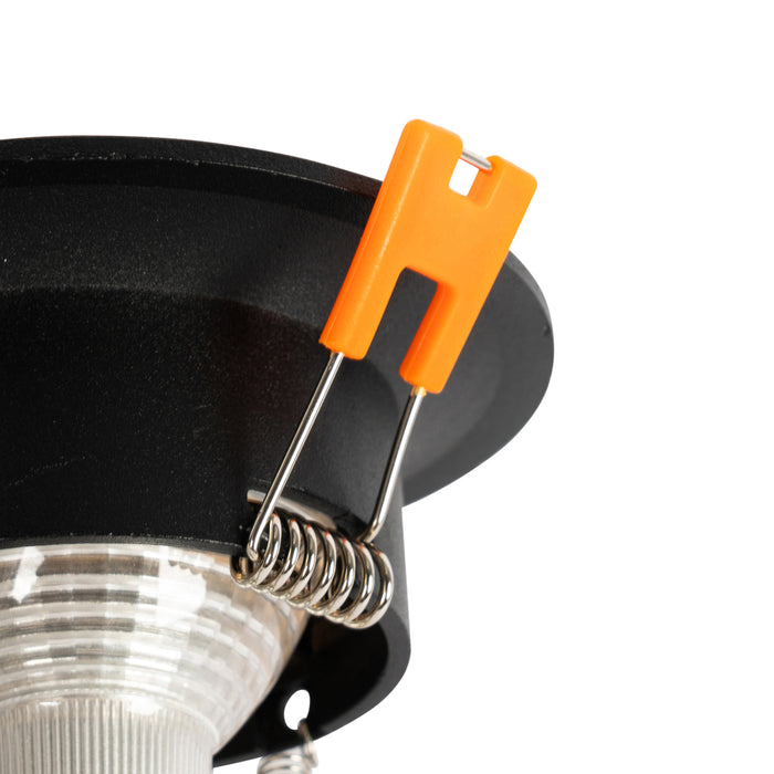 QAZQA Smart inbouwspot zwart incl. Wifi GU10 50mm - Gijs