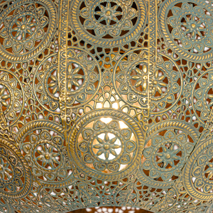 QAZQA Smart plafondlamp goud met groen 28,5 cm incl. Wifi A60 - Baloo