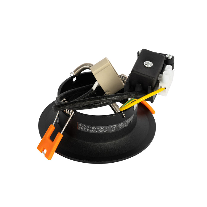 QAZQA Smart inbouwspot zwart incl. Wifi GU10 50mm - Gijs