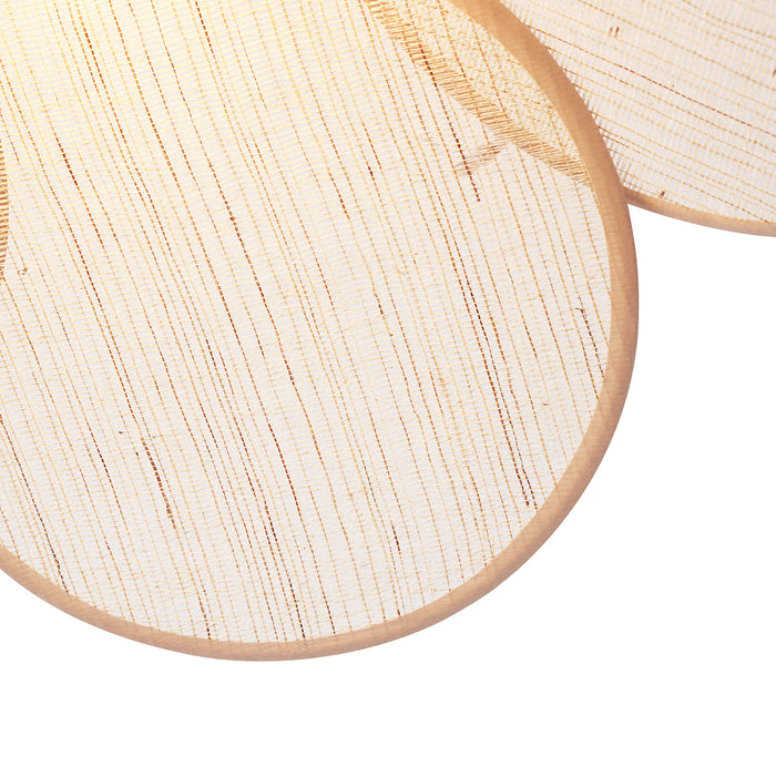 QAZQA Japandi plafondlamp crème met linnen kap - Aisha