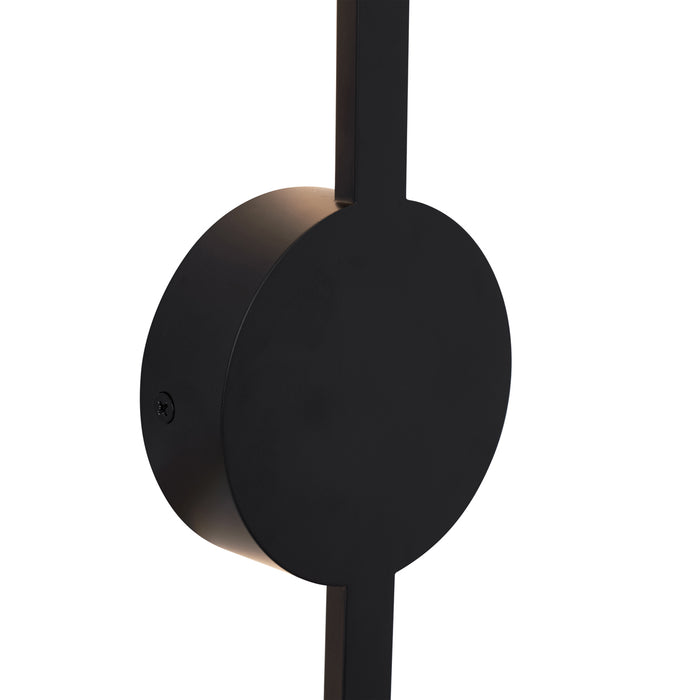 QAZQA Moderne wandlamp zwart 100cm incl. LED - Clockwise