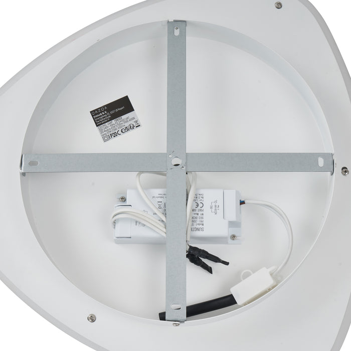 QAZQA Design plafondlamp wit met donkergrijs organisch incl. LED