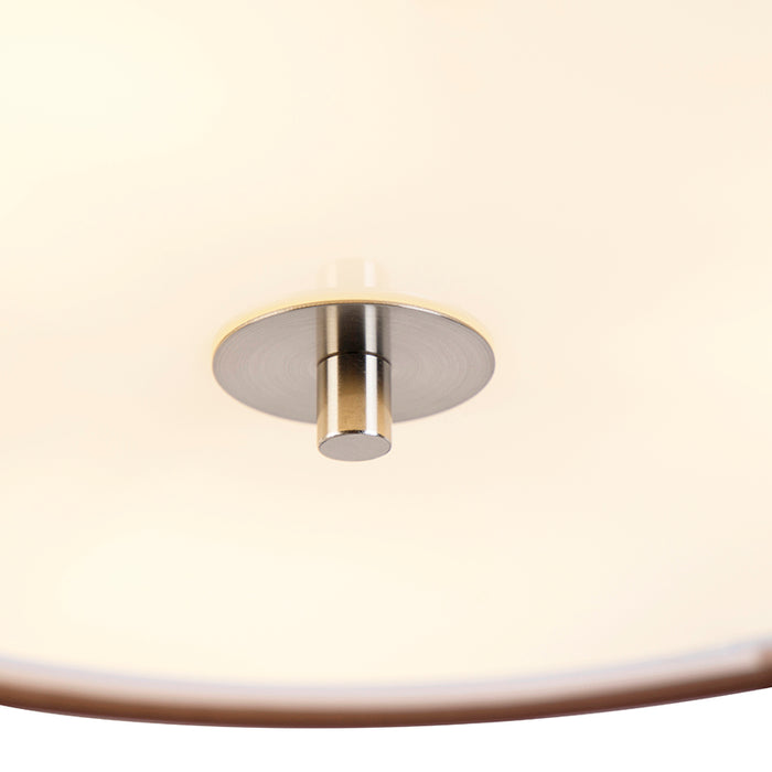 QAZQA Smart plafondlamp bruin met wit 50 cm 3-lichts incl. 3 Wifi A60