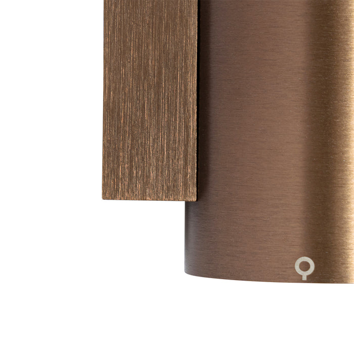 QAZQA Smart wandlamp donkerbrons rond 2-lichts incl. 2 Wifi GU10 50mm