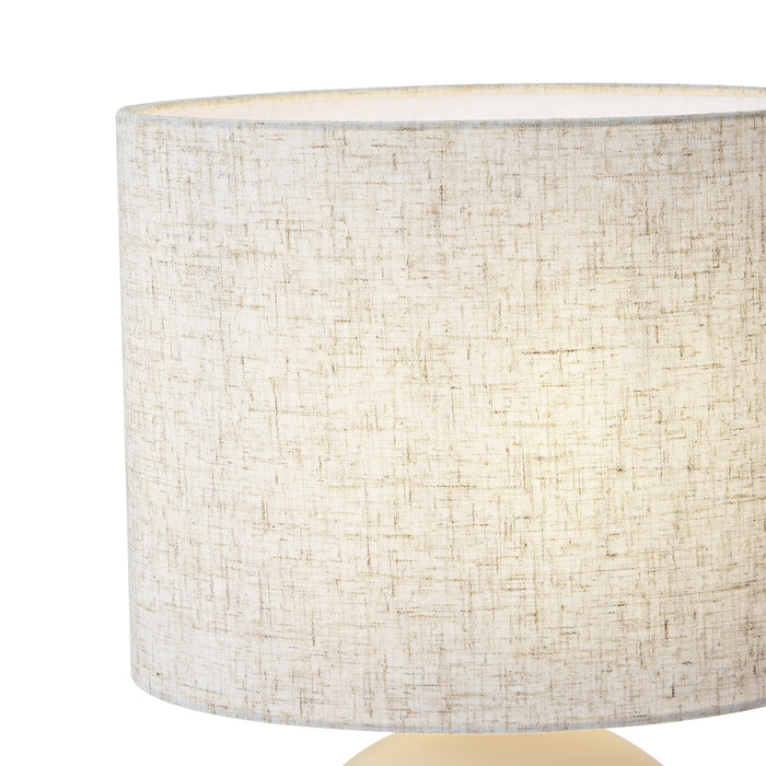 QAZQA Japandi tafellamp beige met linnen kap - Timo