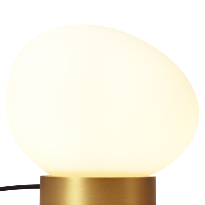 QAZQA Design tafellamp messing met opaal glas - Sally