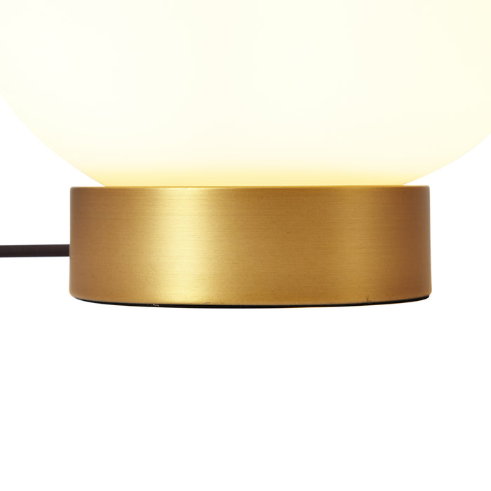 QAZQA Design tafellamp messing met opaal glas - Sally