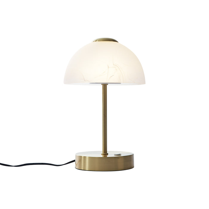 QAZQA Design tafellamp goud met opaal glas incl. LED dimbaar - Joya