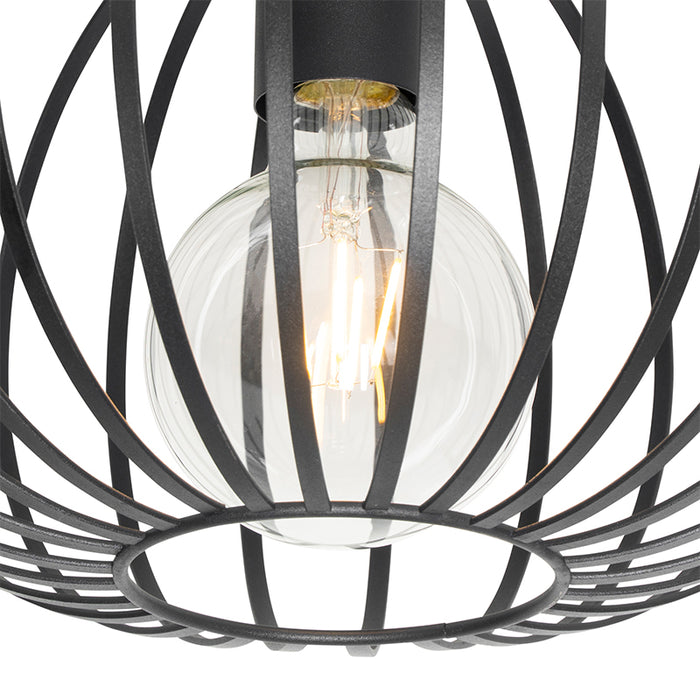 QAZQA Smart plafondlamp zwart 30 cm incl. Wifi G95 - Johanna