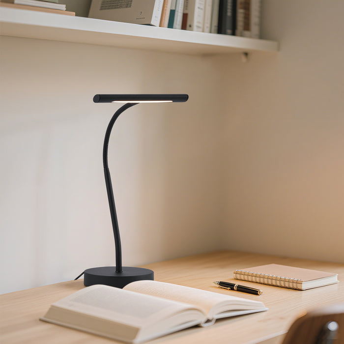 QAZQA Art Deco tafellamp zwart incl. LED - Tableau