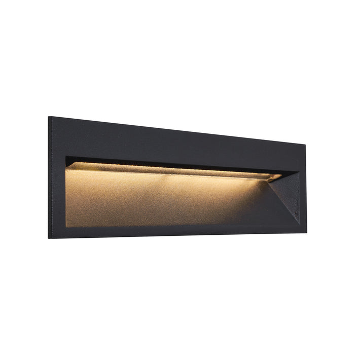 QAZQA Moderne inbouw wandlamp zwart 28cm incl. LED IP65 - Mert