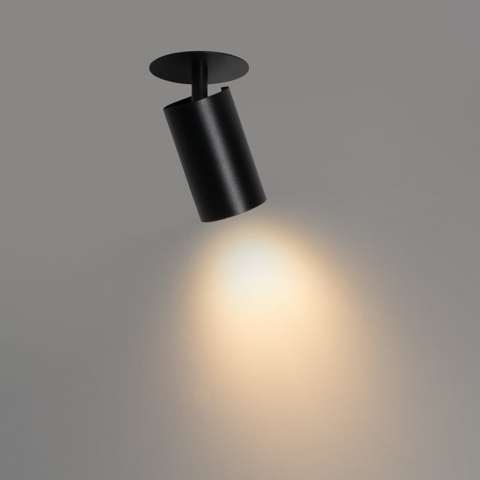 QAZQA Set van 6 moderne inbouwspots zwart GU10 50mm - Chels