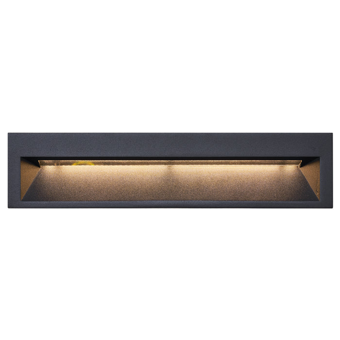 QAZQA Moderne inbouw wandlamp zwart 28cm incl. LED IP65 - Mert
