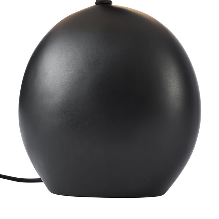 QAZQA Japandi tafellamp zwart met linnen kap - Timo