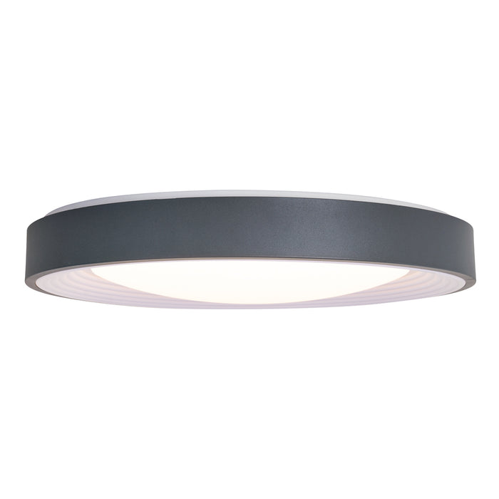 QAZQA Moderne plafondlamp grijs met wit 48cm incl. LED dimbaar RGB -