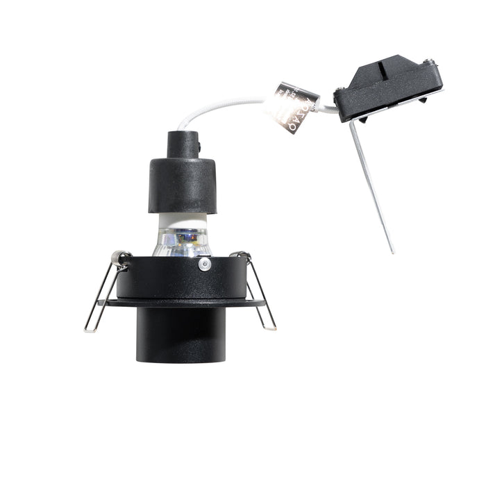 QAZQA Set van 6 inbouwspots zwart GU10 35mm rond kantelbaar -