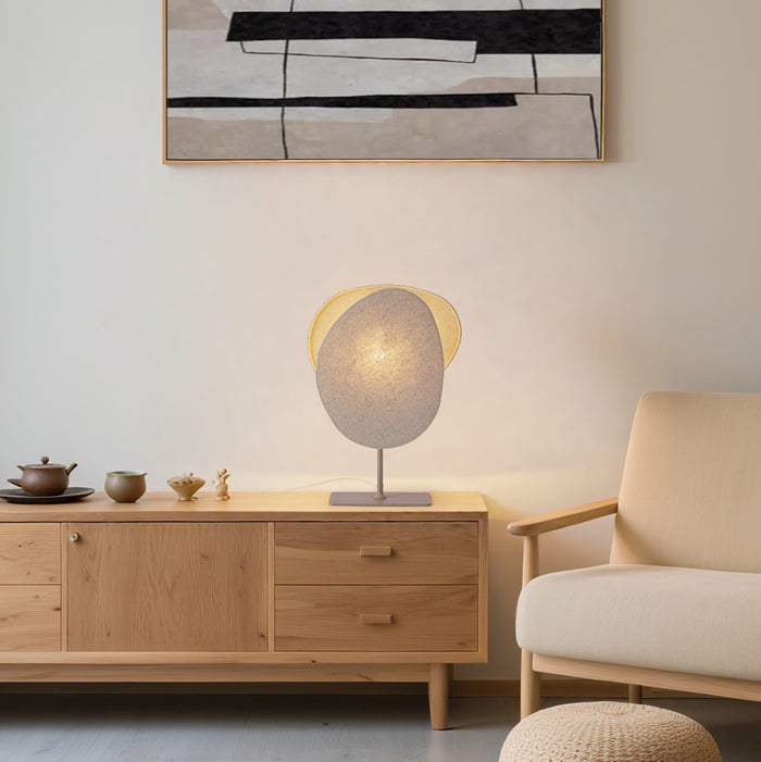 QAZQA Japandi tafellamp beige - Organica