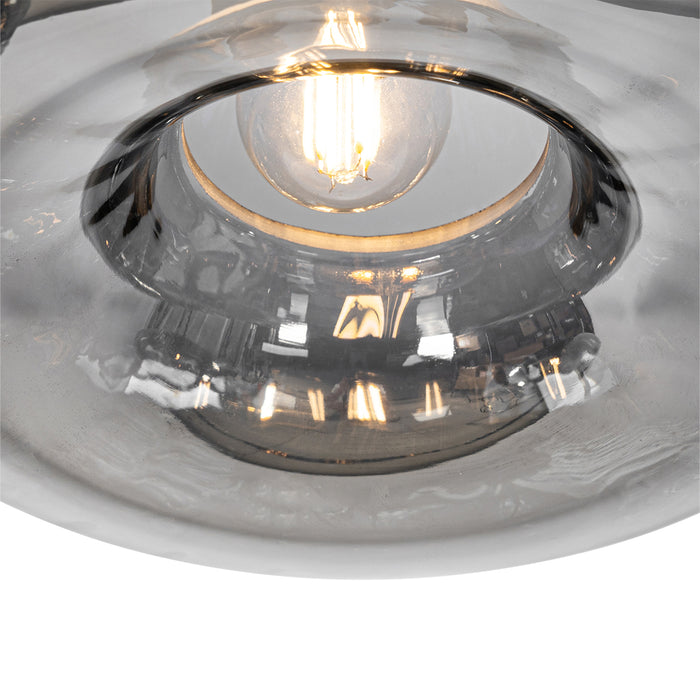 QAZQA Smart plafondlamp zwart met smoke glas incl. Wifi P45 - Ayesha