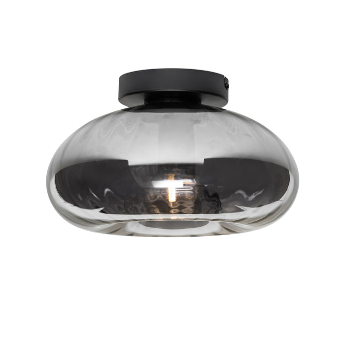 QAZQA Smart plafondlamp zwart met smoke glas incl. Wifi P45 - Ayesha