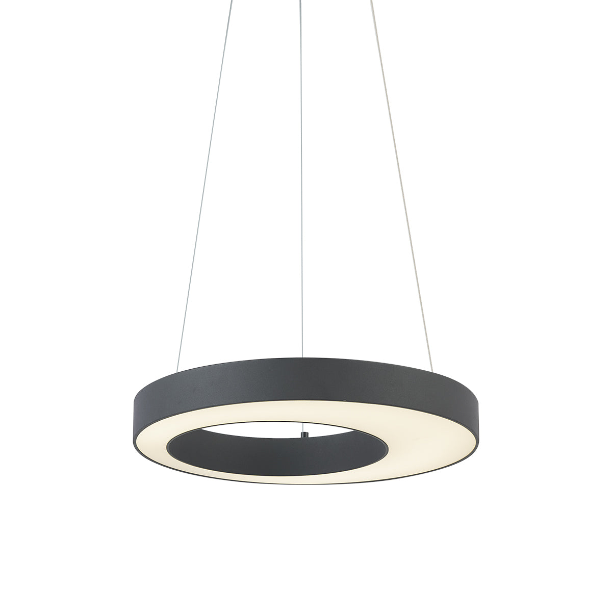 QAZQA Moderne hanglamp zwart 50cm incl. LED 3-staps dimbaar -